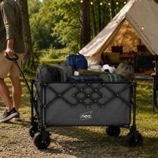 Neo Folding Wagon Canopy Heavy Duty Collapsible Garden Cart 140L 120kg 